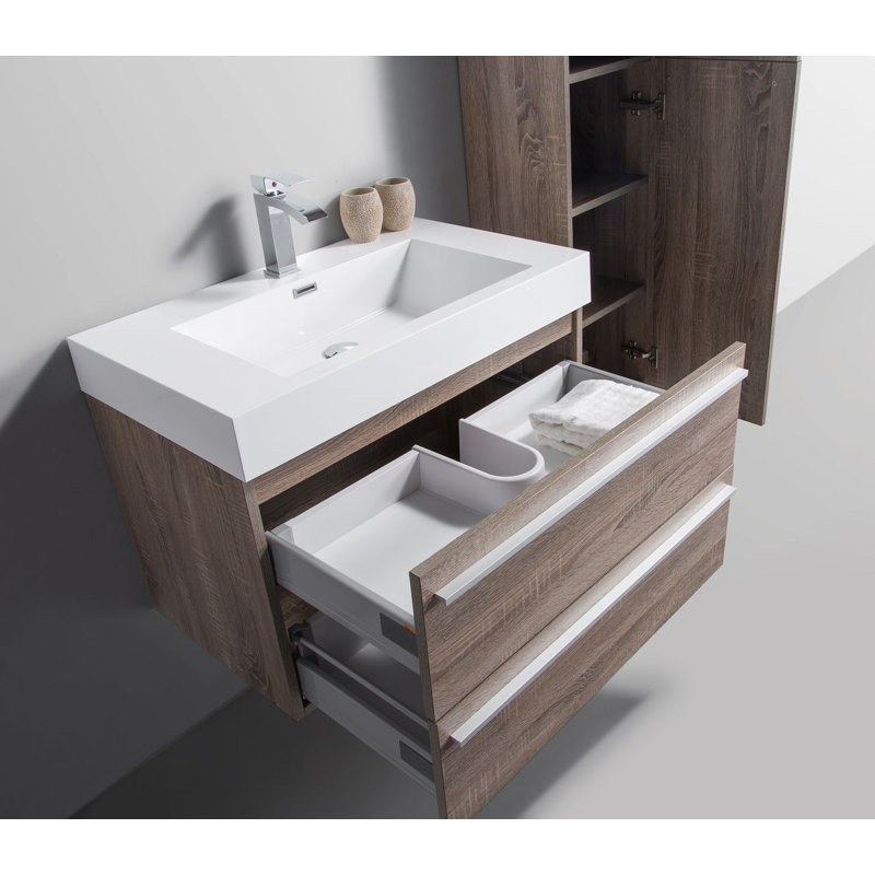 RTG Vanities Sofia 30" WallMounted Single Bathroom Vanity